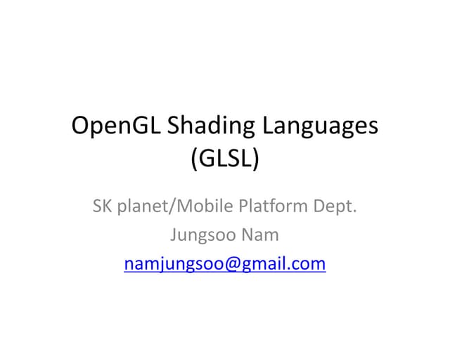 OpenGL Shading Language