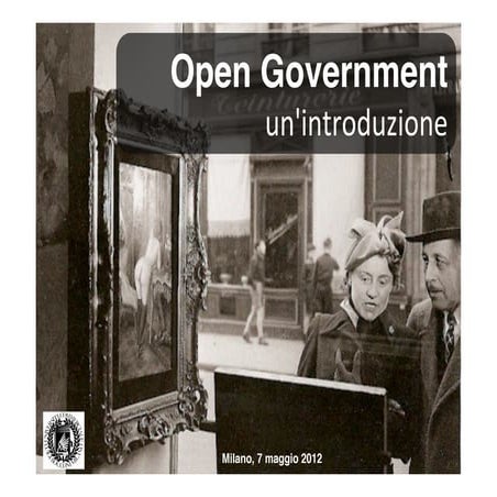 Open Government, un'introduzione