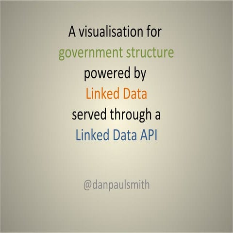 A linked data visualisation for government structure