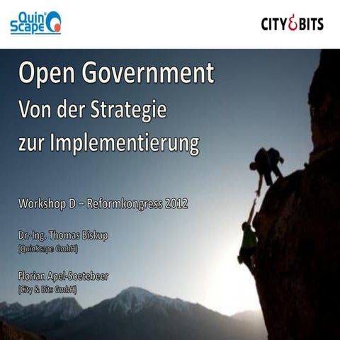 Open Government - Reformkongress 2012