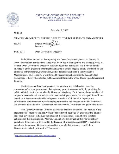 Open Government Directive