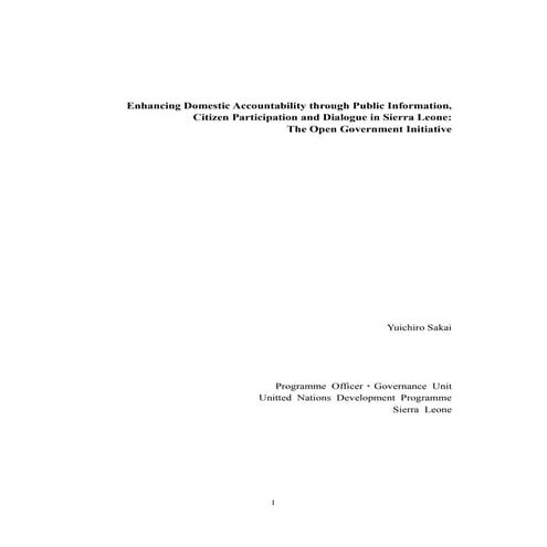 Open government initiative