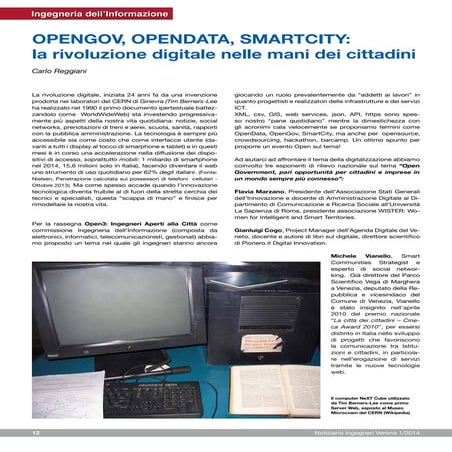 Open gov, opendata, smartcity: la rivoluzione digitale nelle mani dei cittadini