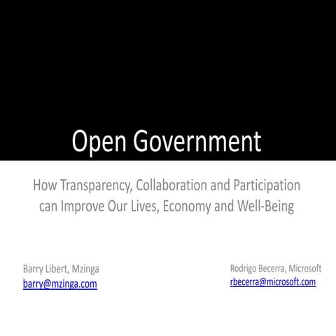Technology leapfrog in government transparency developing countries | PPTX