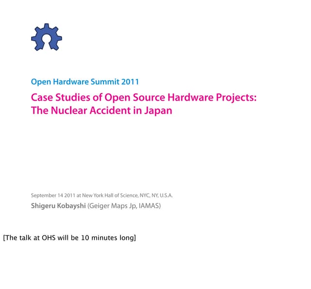 Open Hardware Summit 2011