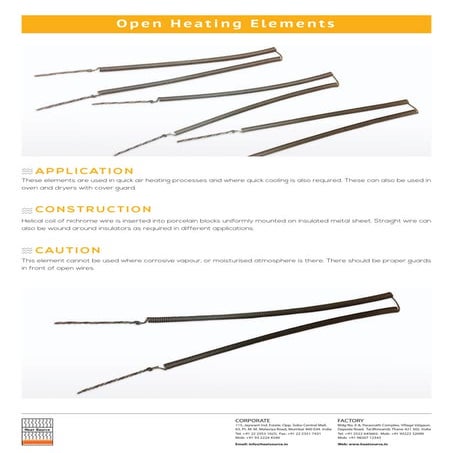 Open Heating Element for Industrial Air Heating | Heat Source | PDF