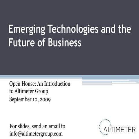 The Future Of Business by Altimeter Group