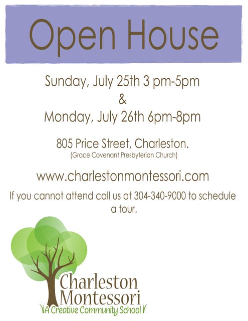 Charleston Montessori Open House 