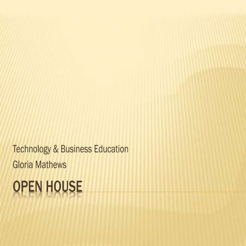 Open house presentation Insructional tech