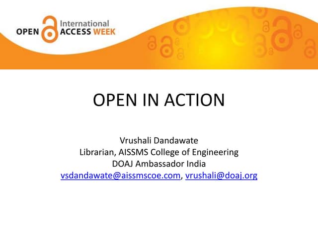 Open in action  : Know about open access 