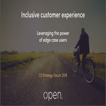 Inclusive customer experience: leveraging the power of edge case users