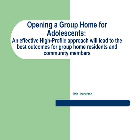 Opening A Group Home For Adolescents