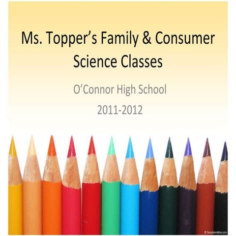 Ms. Topper's FCS Class Policies and Information