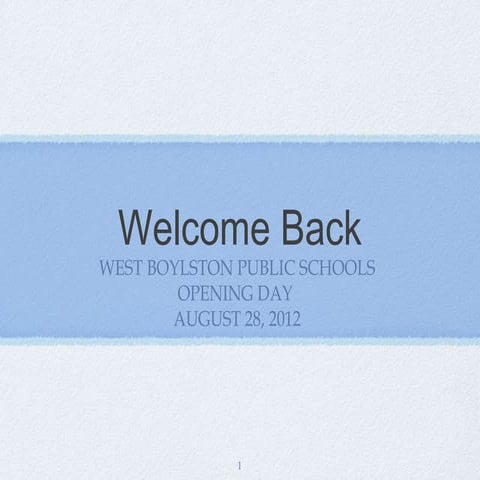 Faculty Opening Day 2012  