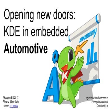Opening new doors  KDE in embedded (automotive)