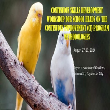 Opening Program for workshops and seminars | PPTX