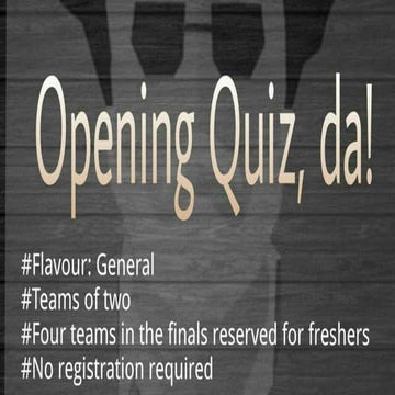 Opening quiz finals