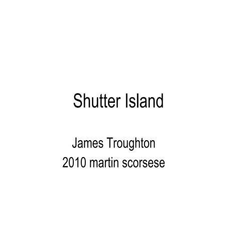 Shutter island notes | PDF