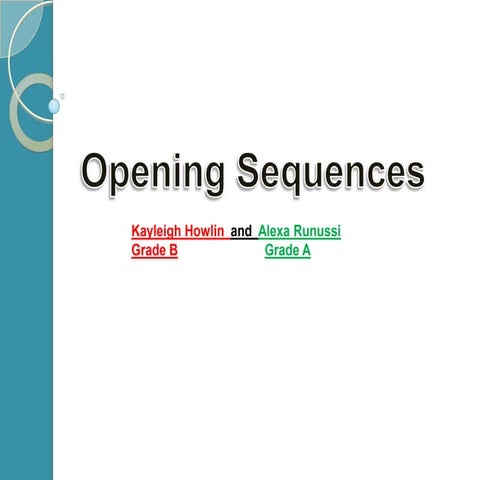 Opening sequence | PPT