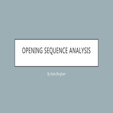 Opening sequence analysis | PPT