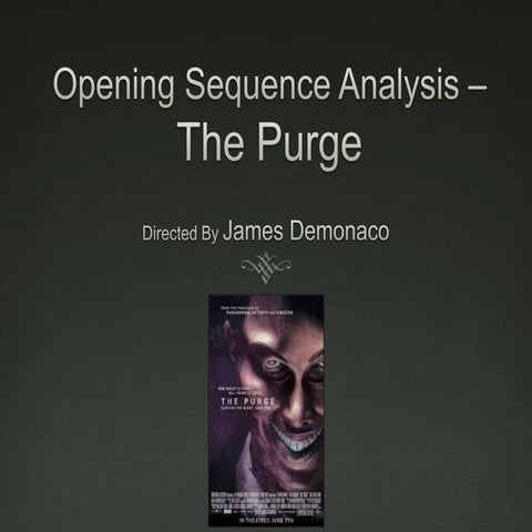 Opening sequence analysis - The Purge
