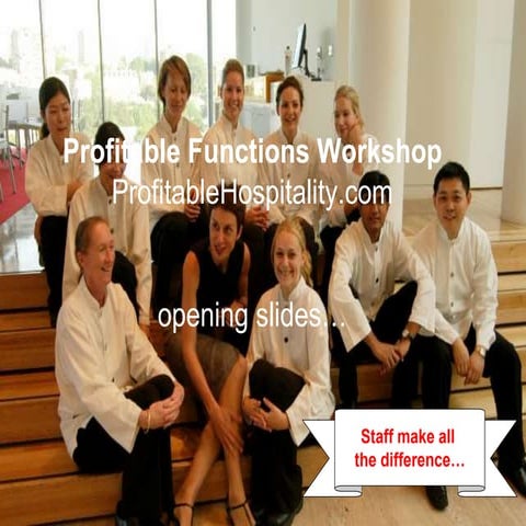 Profitable Functions Workshop - Opening