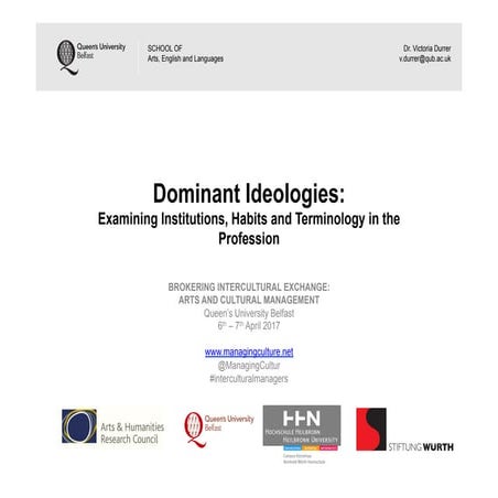 Dominant Ideologies: Examining Institutions, Habits and Terminology in the Pr...