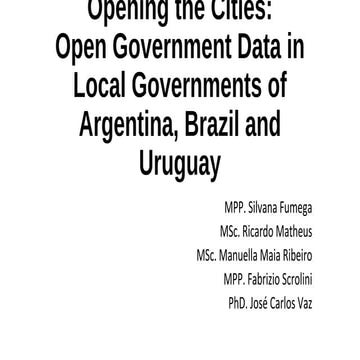 ODDC Context - Opening the Cities: Open Government Data in Local Governments ...