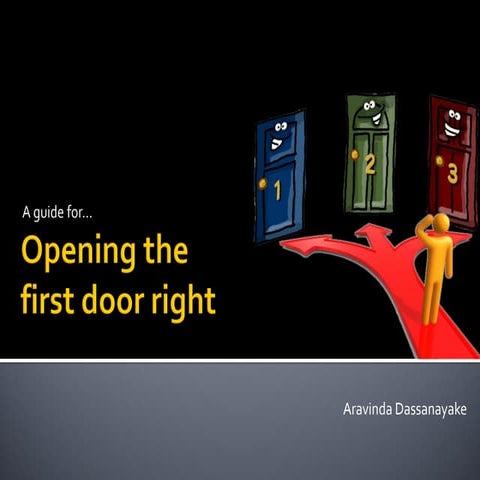 Opening The First Door Right