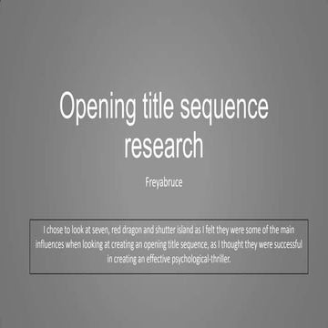 Opening title sequences   freya