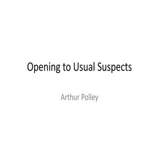 Opening to the Usual Suspects Analy...