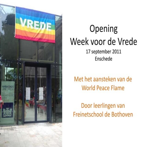 Opening vredesweek 2011