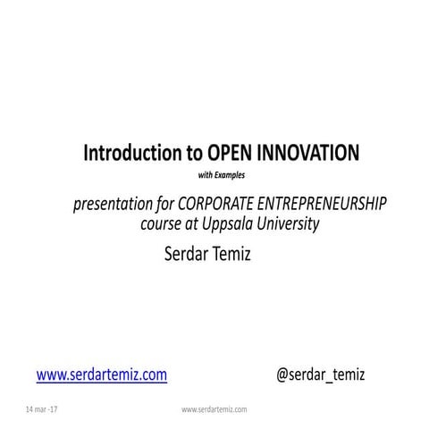 Introduction to OPEN INNOVATION