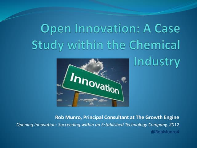Open innovation   implementation case study from UK Industrial