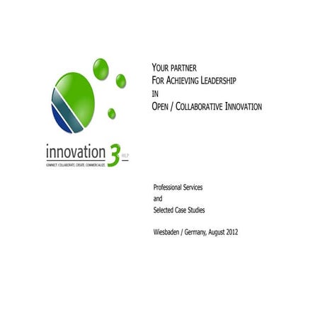 Open innovation consulting services