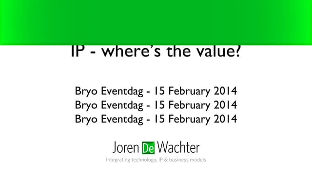Open Innovation, Open Source, Intellectual Property and business value