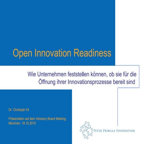 Open innovation readiness