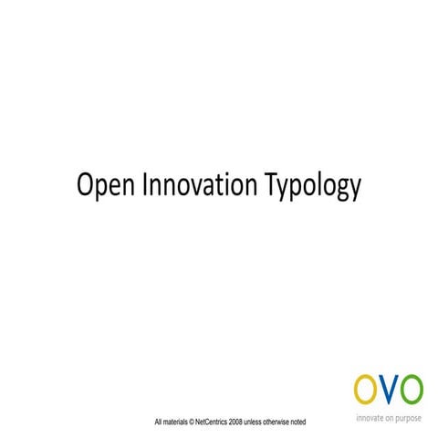Open innovation typology