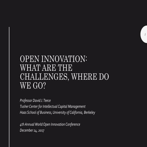 Open Innovation: What are the challenges, where do we go?