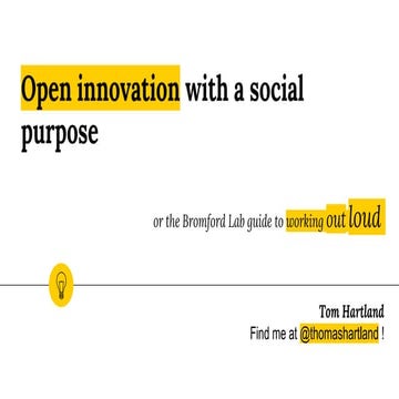 Open Innovation With a Social Purpose