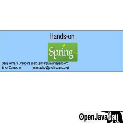 Hands on Spring 2.5