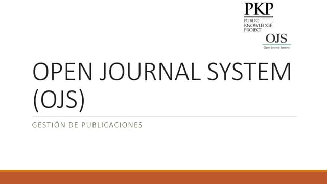 Open journal system (OJS)