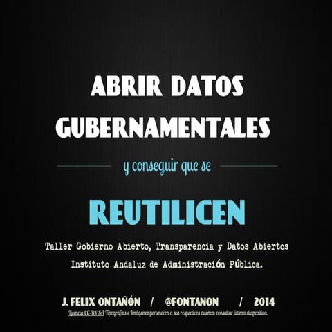 Abrir datos gubernamentales para la reutilización