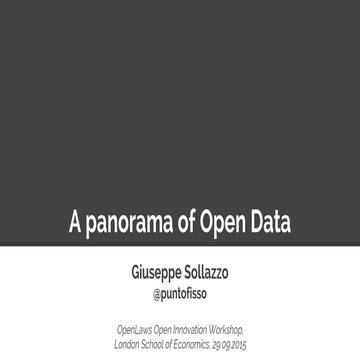 A panorama of Open Data