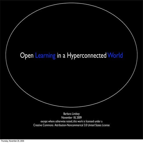 Open Learning in a Hyperconnected World