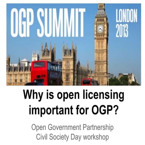 Open licensing workshop at OGP Civil Society Day