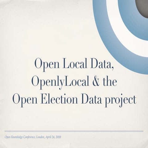 Open local data presentation for okcon