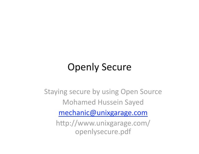 Openly Secure