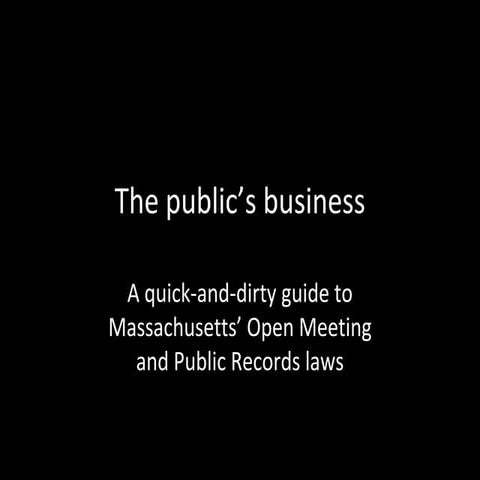The public's business
