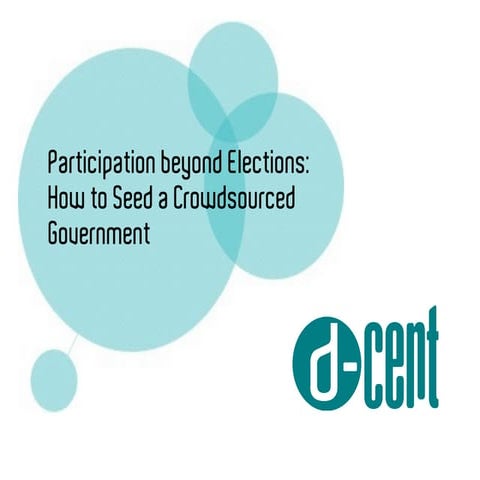 Open ministry D-CENT at Crowdsourcing Week Copenhagen